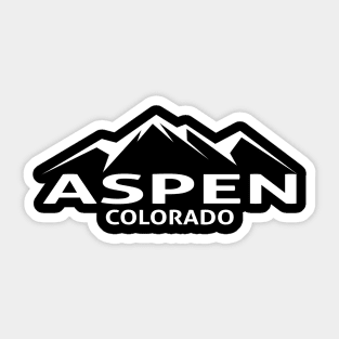 Skiing Aspen Colorado Ski Sticker